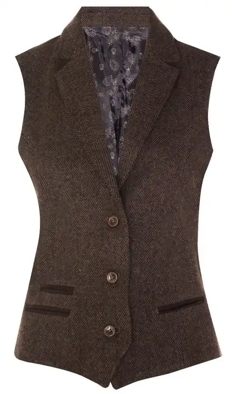 Tweed 1920s Herringbone Waistcoat - Infinity Leather