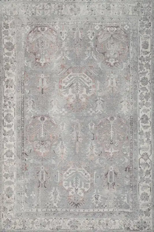 80x150cm Grey Vintage Washable Indoor Doormat Front Door Entrance Rug - Kukoon
