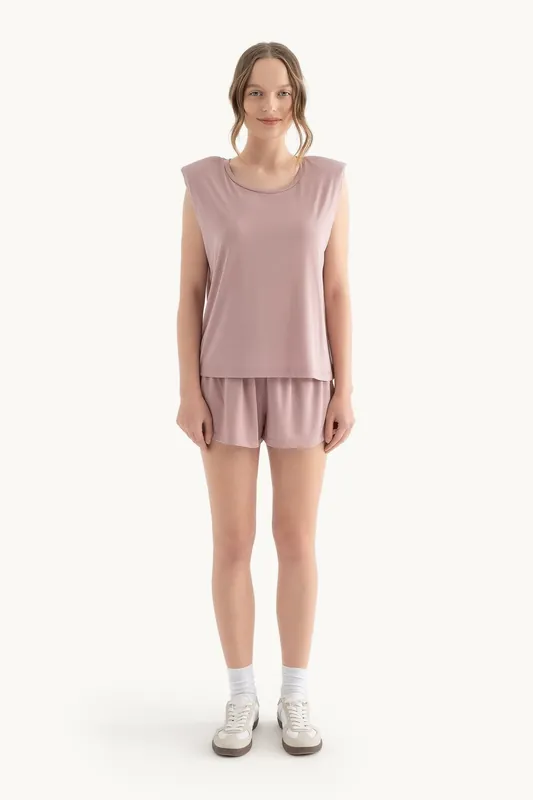 Mid Rise Drawstring Basic Shorts - Hiccup