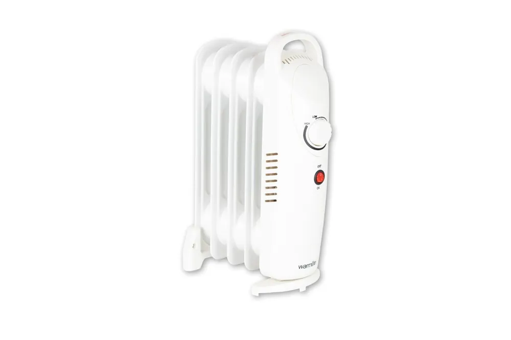 Oil Filled Radiator by 650 Watts 5 Fin WL43002YW White - Warmies