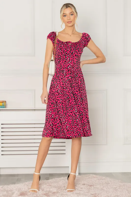 Lindsey Bow Front Midi Dress - Jolie Moi