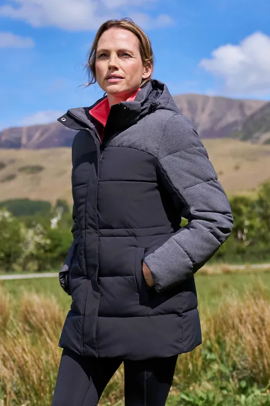 Shock' Warm Water Resistant Padded Adjustable Hood Outdoor Jacket - Mountain Warehouse