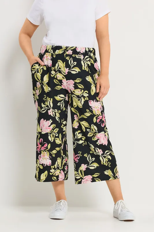 Floral Textured Culottes - Yours