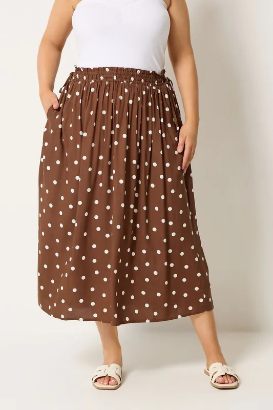 Polka Dot Midi Skirt - Yours
