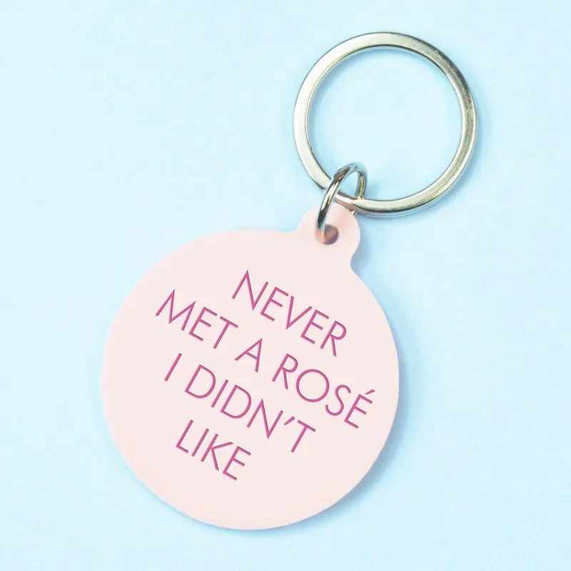 Never Met a Rose I Didn't Like Keyring - Flamingo Candles