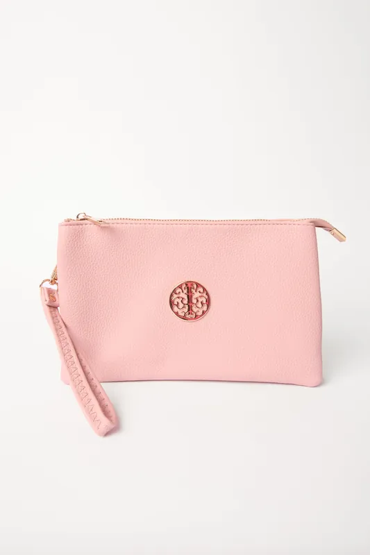 Clutch With Detachable Strap - Blue Vanilla