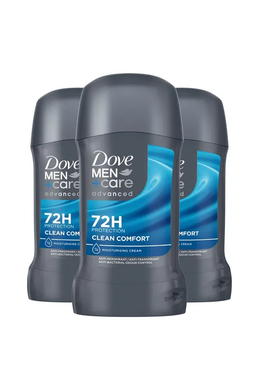 Advanced 'Antiperspirant Deodorant' Stick Clean Comfort 50ml, 3pk - Dove