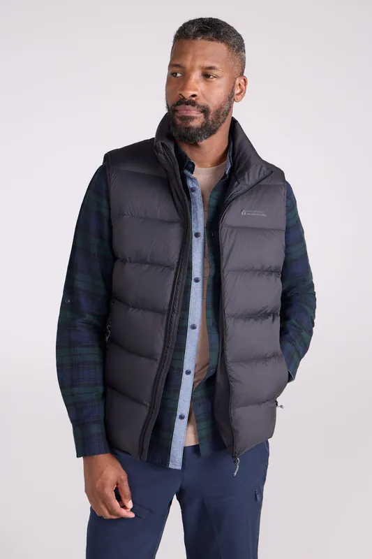 Stratus' Warm Padded Water Resistant Packable Full Zip Down Gilet - Mountain Warehouse