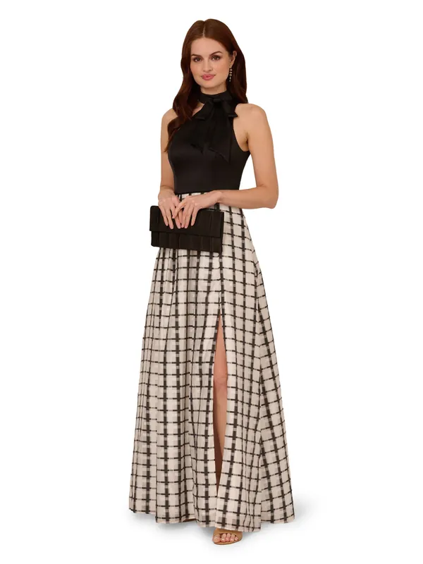 Plaid Combo Gown - Adrianna Papell