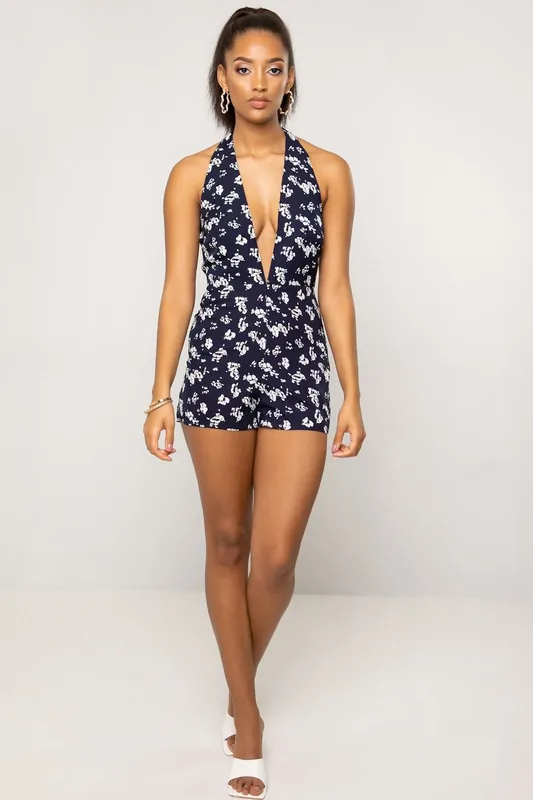 Mariella Halterneck Playsuit - Urban Bliss