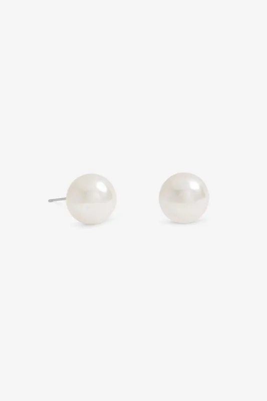 Cream Large Pearl Earrings - Jon Richard