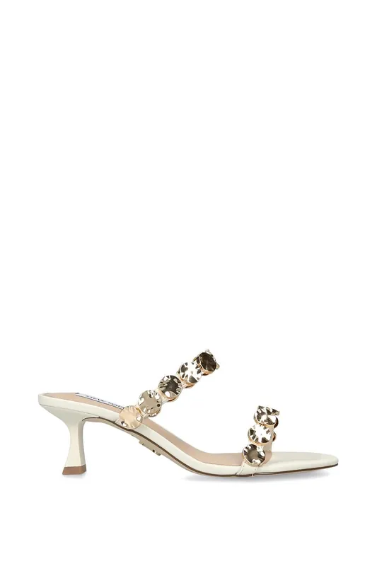 Annika White' Leather Sandals - STEVE MADDEN