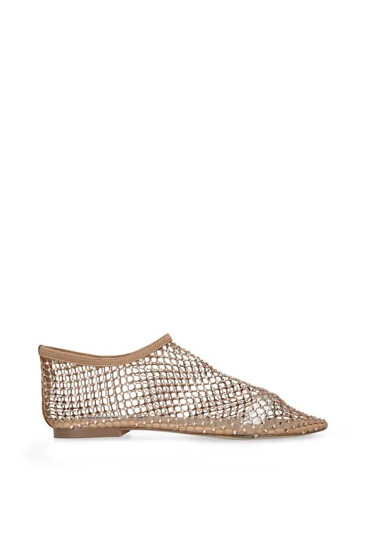 Mino Blush Rhinestone' Fabric Flats - STEVE MADDEN