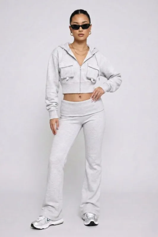 Hooded Top and Fold Over Waist Trouser Fleece Co-ord Set