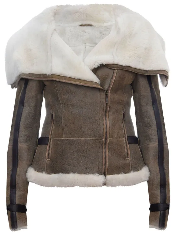 Merino Sheepskin Aviator Leather Jacket-Petworth
