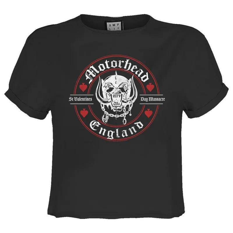 St Valentines Day Massacre Motorhead Crop T-Shirt