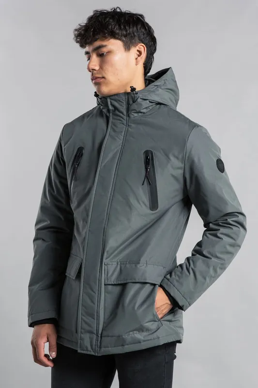 Hooded Padded Jacket with Microfleece Lining - Tokyo Laundry
