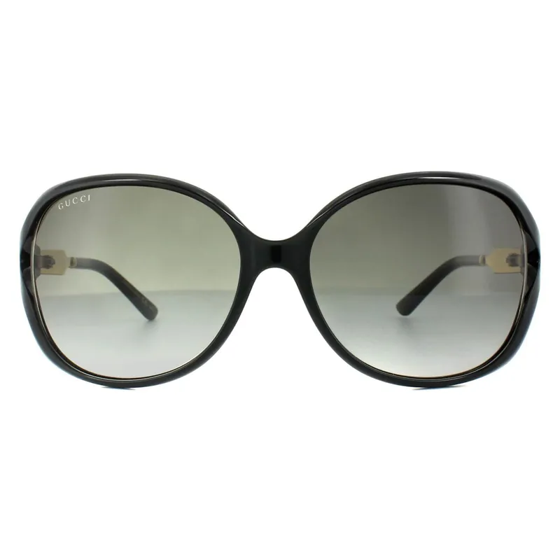 Fashion Black Gold Grey Gradient Sunglasses - Gucci