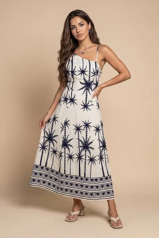 Boarder Print Maxi Dress - Urban Bliss