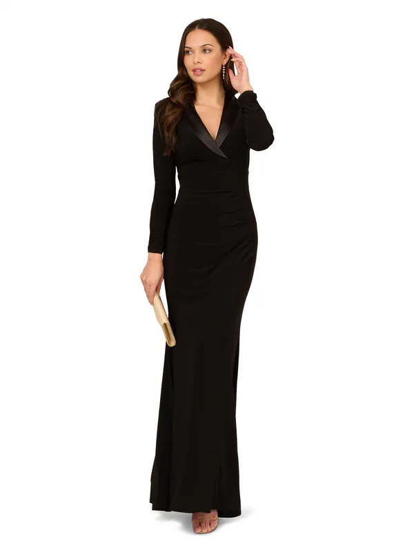 Tuxedo Long Dress - Adrianna Papell