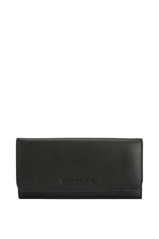 Genuine Leather Long Flap Over Purse - Smith and Canova