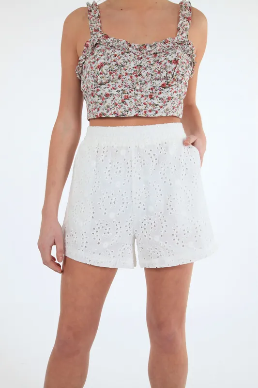 Broderie Shorts - DOUBLE SECOND
