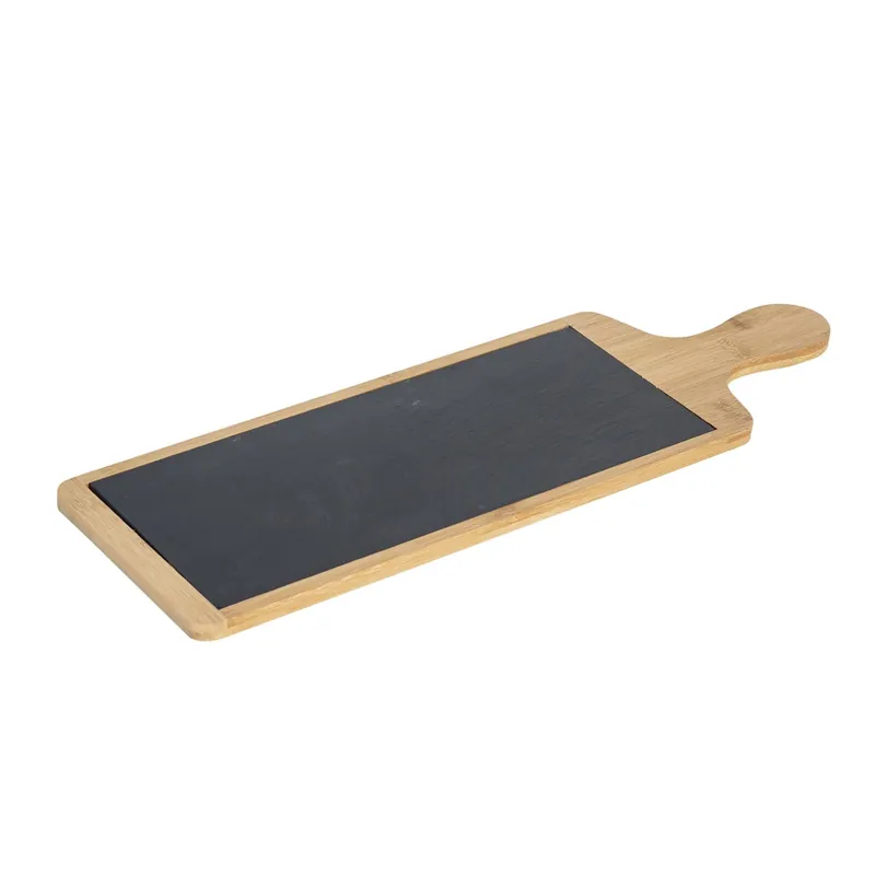 Bamboo Serving Paddle - 44.5 x 14.5cm - Slate Serving Platter Board