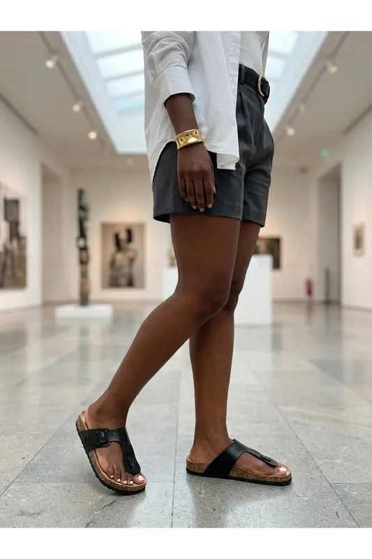 Jules Cork Base Buckle Sandal - IKRUSH