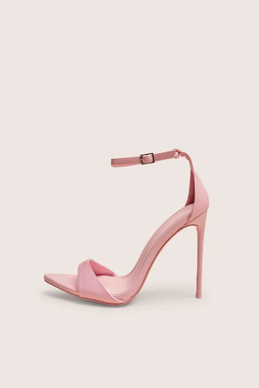 Public Desrie Kelisa Pink Pu Pointed Toe Stiletto High Heels - Public Desire