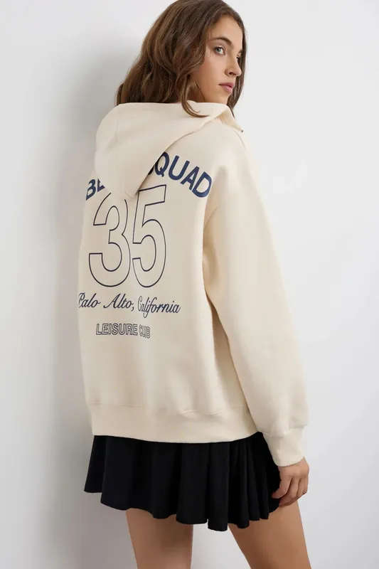 Oversized Printed Hoodie - Hiccup