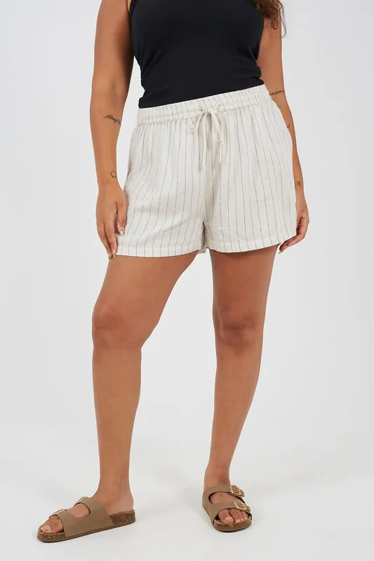 Curve Stripe Elasticated Waist Shorts - Brave Soul