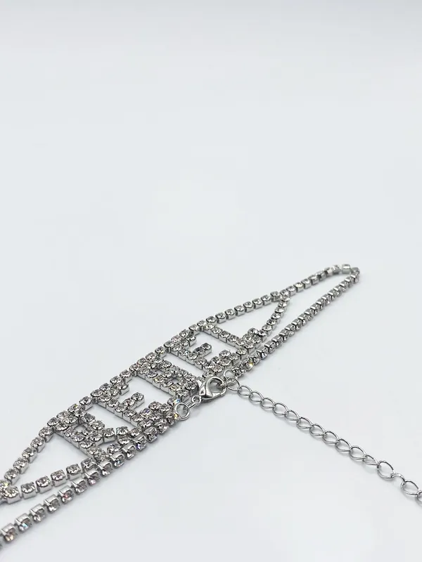 Rhinestone "Rebel'' Diamonte Choker - SVNX