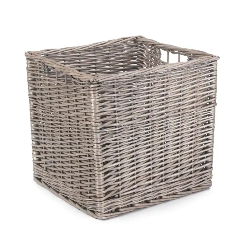 Wicker Square Storage Basket - Red Hamper