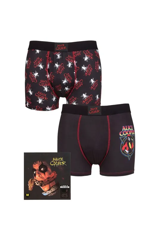 Alice Cooper 2 Pack Exclusive to Gift Boxed Boxer Shorts - SOCKSHOP