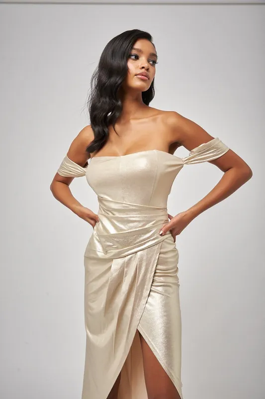 GENNISSA Wrap Maxi Dress - Jaded Rose
