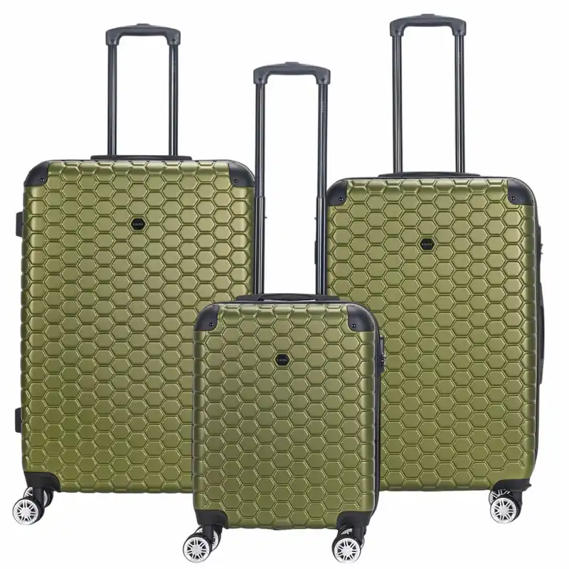 Hard Shell ABS 8 Wheel Luggage Travel Cabin Holiday Bags Suitcase - Infinity Leather