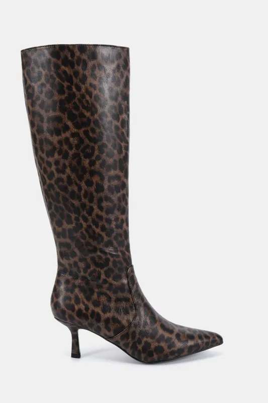 Grateful Mid Stiletto Heel Point Knee Boot - Novo