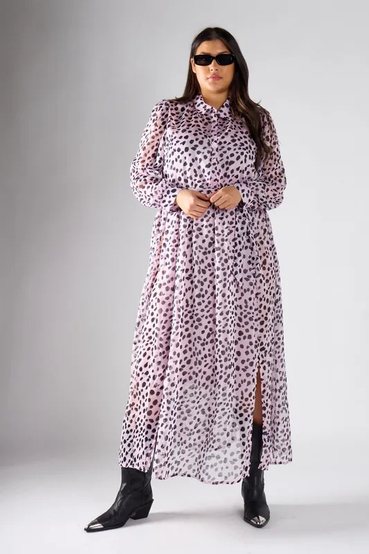Print Shirt Dress - Shnoo