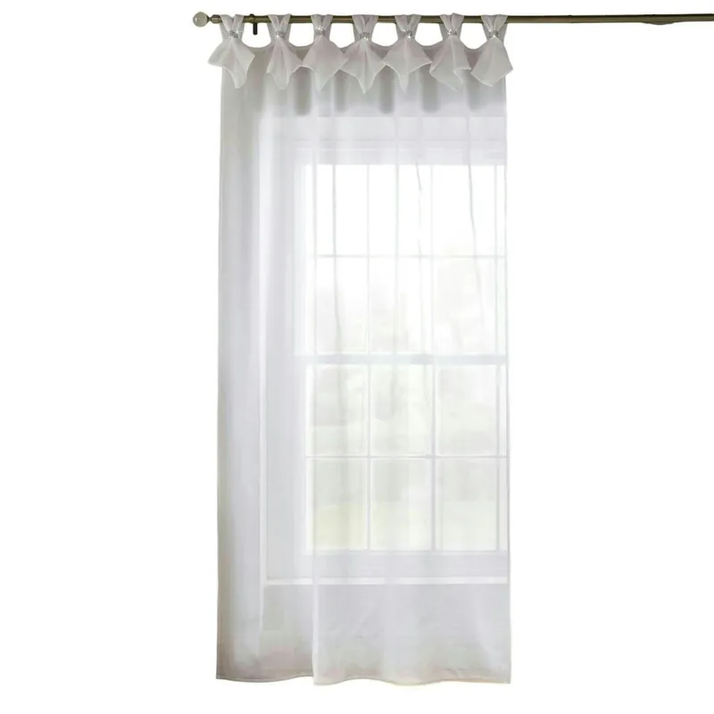 Tiara Dolly Voile Semi-Sheer Tabbed Curtain Panel