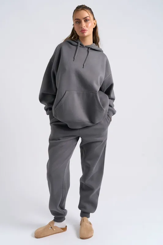 Charcoal Cuffed Jogger - Urban Bliss