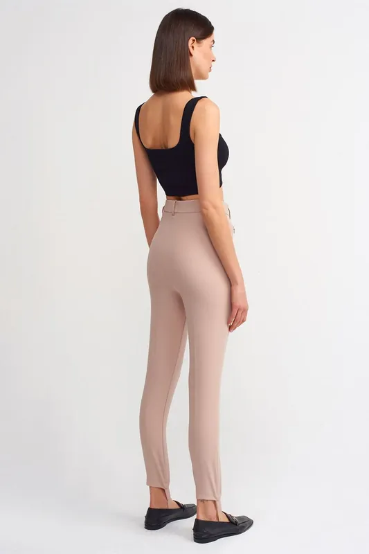 Women’s High-Waist Skinny Crepe Trousers