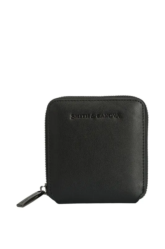 Smooth Leather Square Zip Purse - Smith and Canova