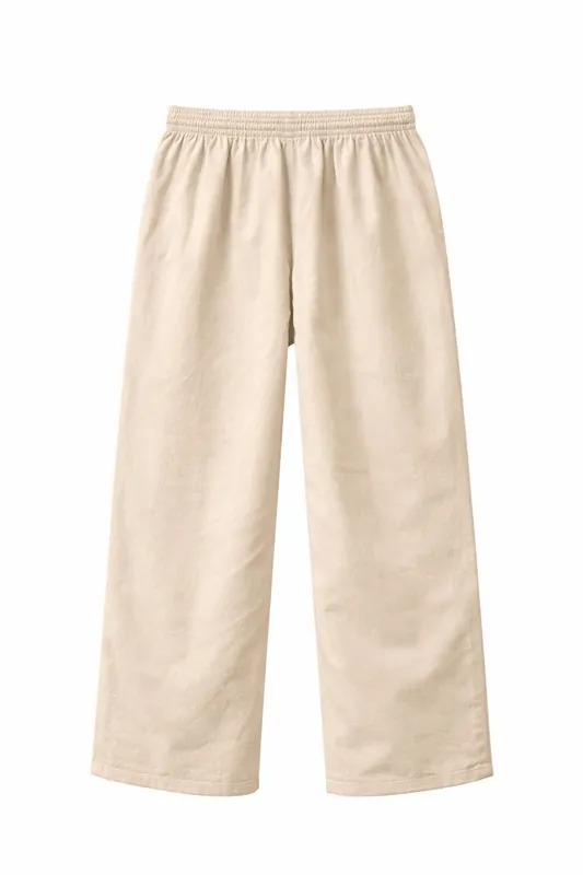 Wide Leg Cotton Palazzo Pants - MixRay