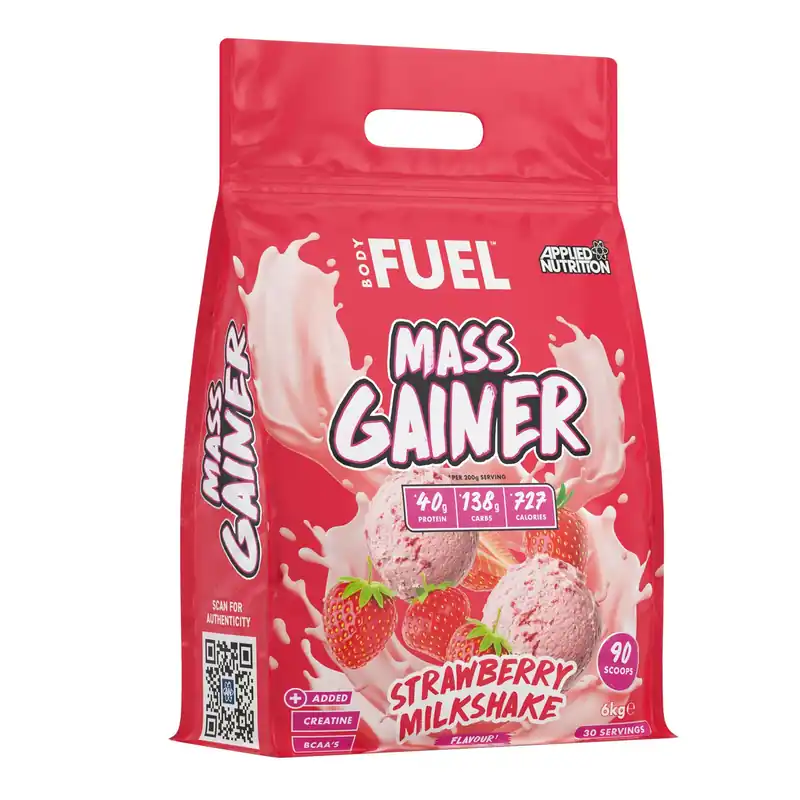 BodyFuel Mass Gainer Powder - Strawberry Milkshake - 30 Servings