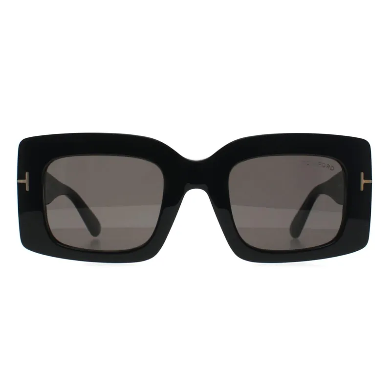 Square Shiny Black Grey with Light Mirror Brigitta FT1188 - Tom Ford