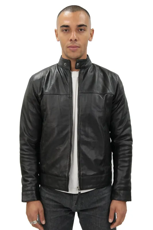 Retro Leather Biker Jacket-Amsterdam