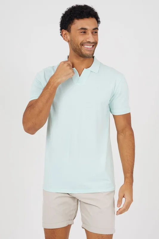 Cotton Open Collar Polo Shirt - Brave Soul