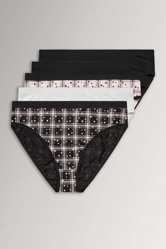 5 Pack High Leg Knickers - Yours