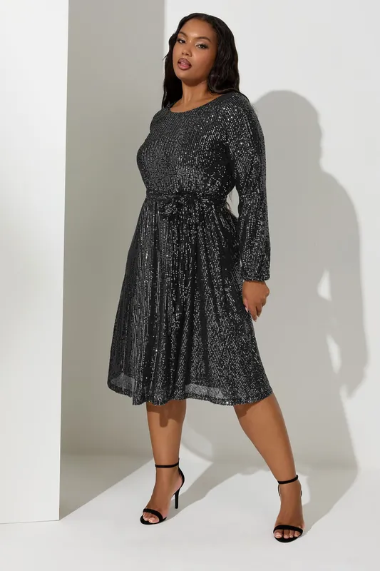 Sequin Skater Dress - Yours