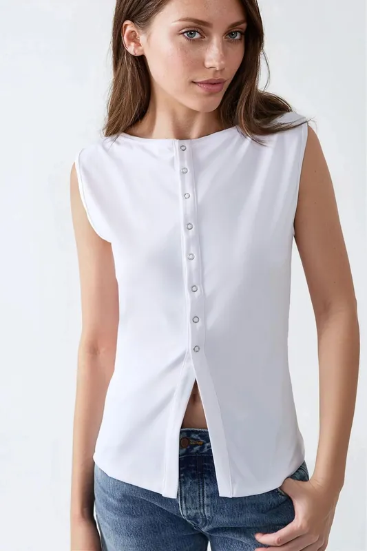 Slim Fit Crew Neck Knitted Waistcoat - Hiccup